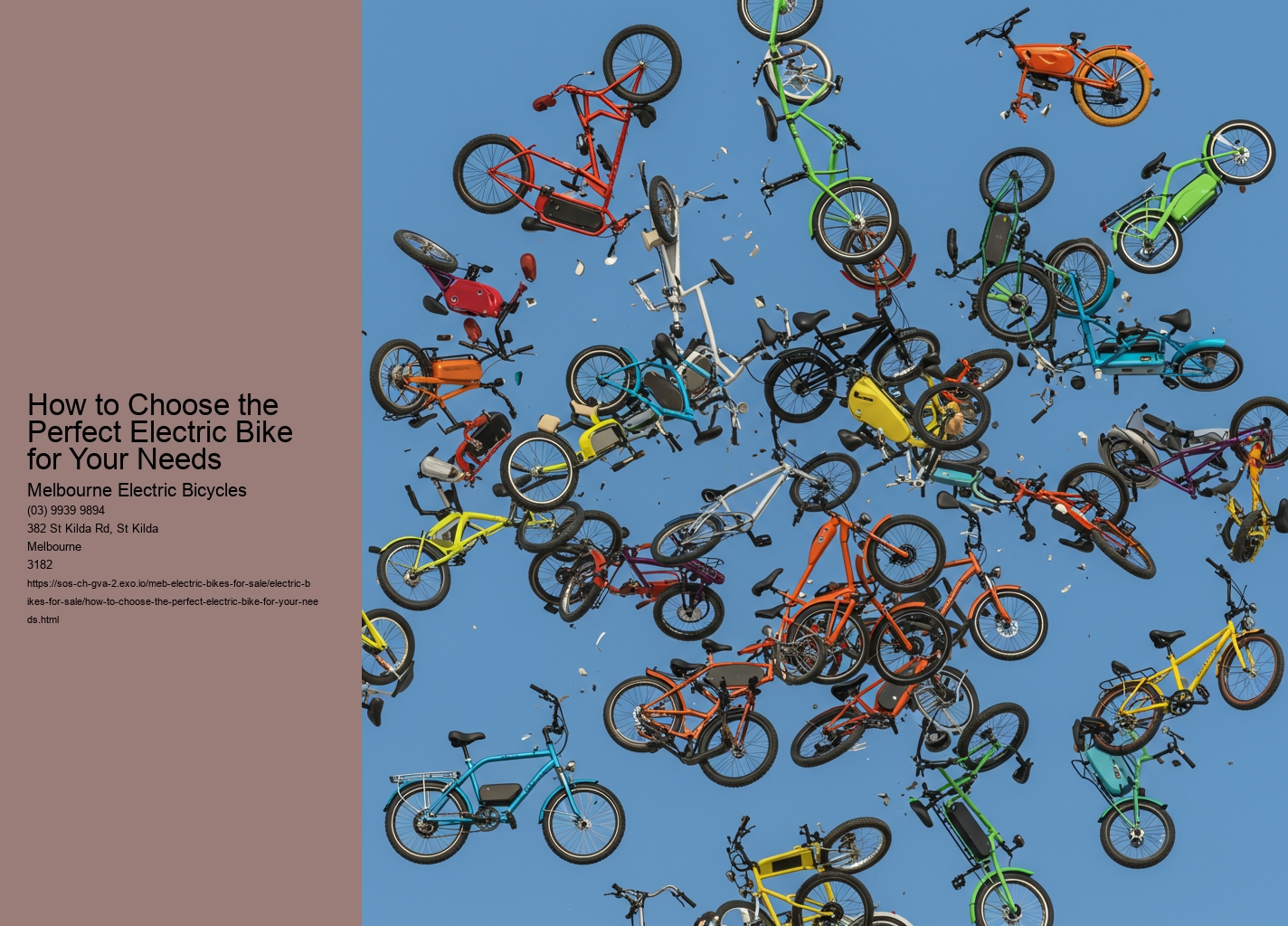 How to Choose the Perfect Electric Bike for Your Needs