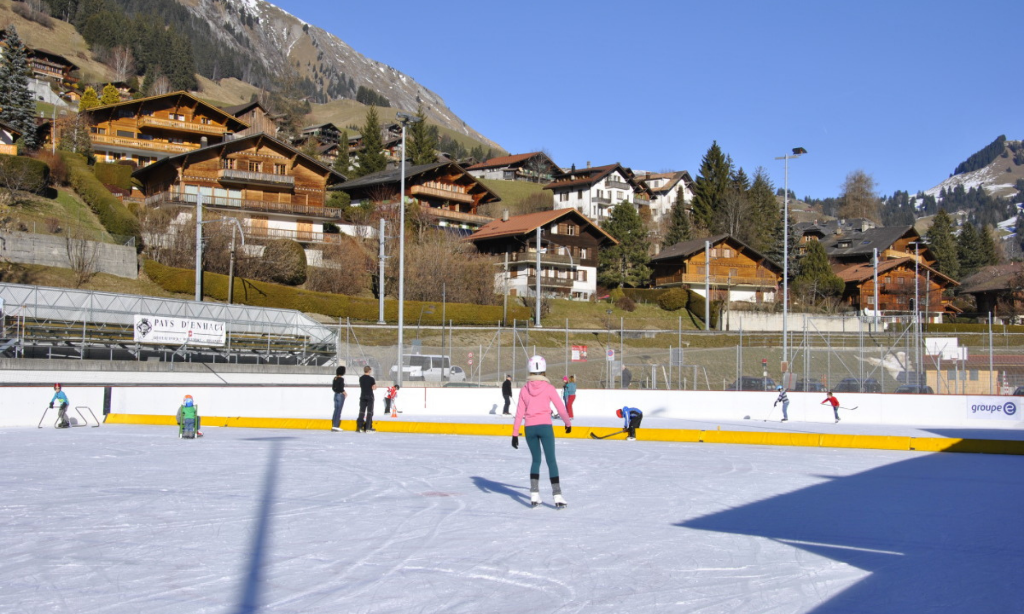 patinoire - hiver - Château-d'Oex - Marie Rossier