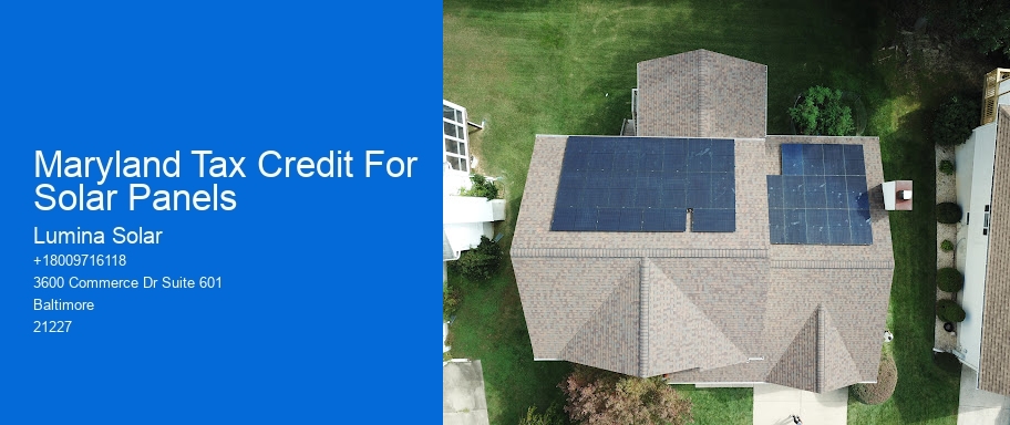 Maryland Tax Credit For Solar Panels